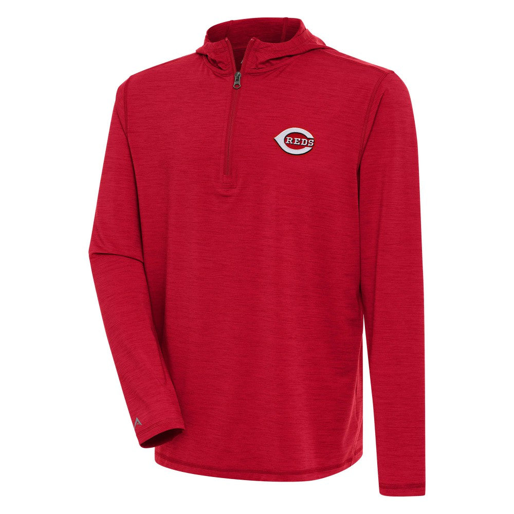 Cincinnati Reds Antigua Tidy Quarter-Zip Hoodie - MLB