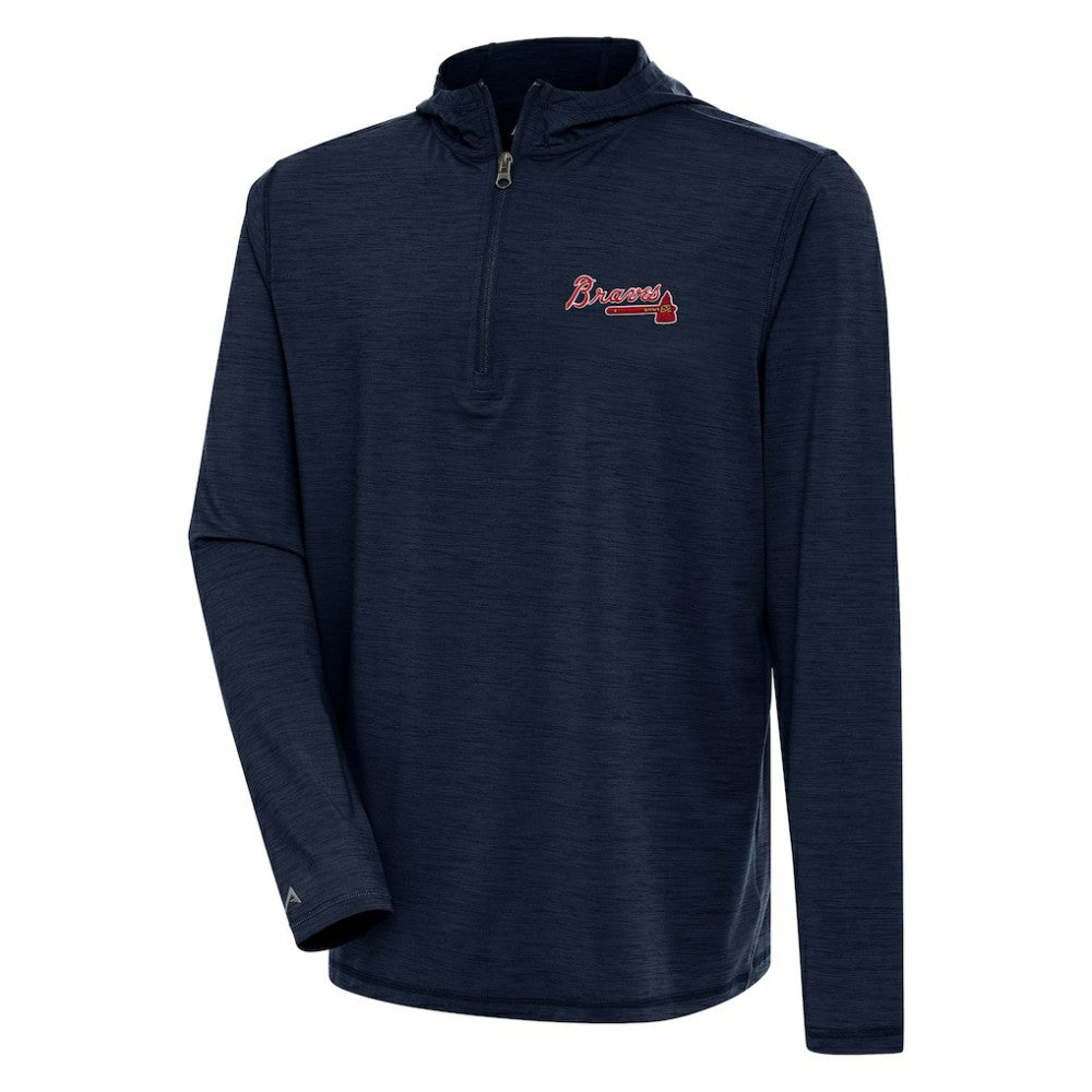 Atlanta Braves Antigua Tidy Quarter-Zip Hoodie - MLB