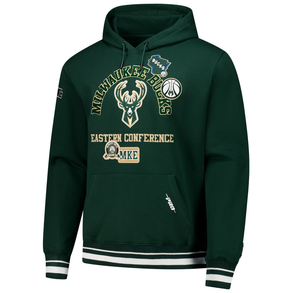 Milwaukee Bucks Pro Standard Area Code Pullover Hoodie Hunter Green - NBA