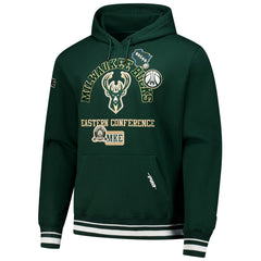 Milwaukee Bucks Pro Standard Area Code Pullover Hoodie Hunter Green - NBA