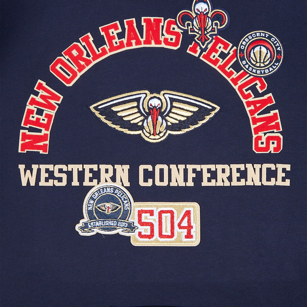 New Orleans Pelicans Pro Standard Area Code Pullover Hoodie Navy - NBA