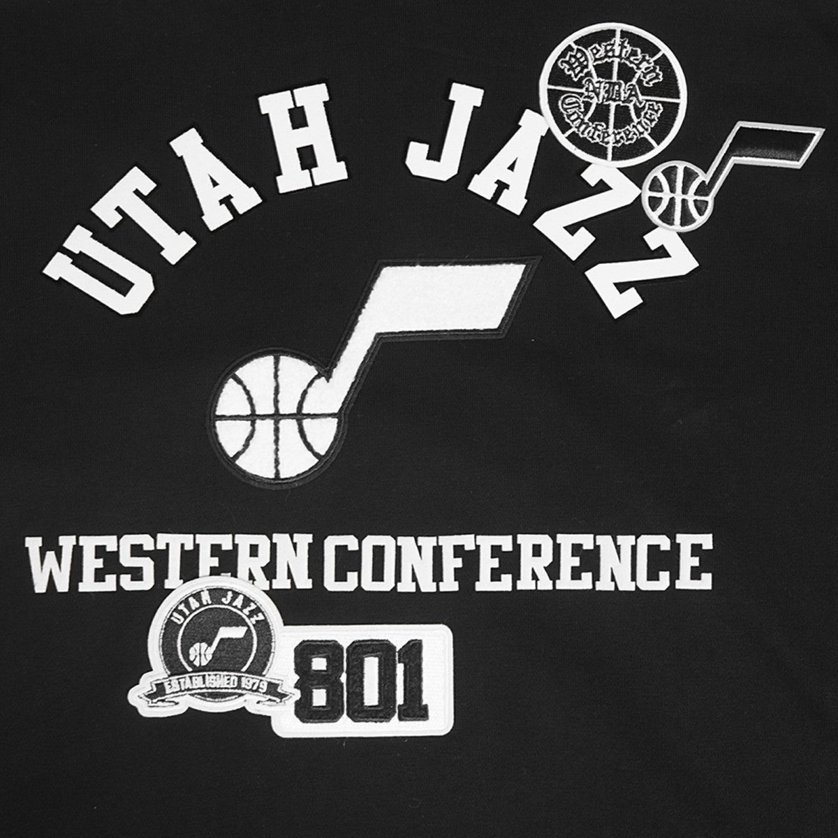Utah Jazz Pro Standard Area Code Pullover Hoodie Black - NBA