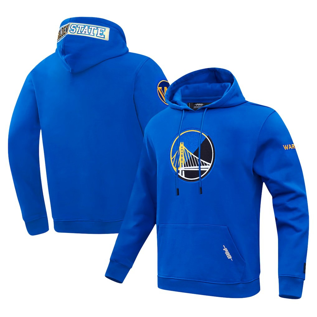 Golden State Warriors Pro Standard Split Logo Pullover Hoodie Royal - NBA