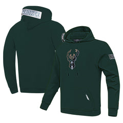 Milwaukee Bucks Pro Standard Split Logo Pullover Hoodie Hunter Green - NBA