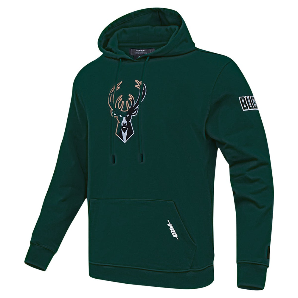 Milwaukee Bucks Pro Standard Split Logo Pullover Hoodie Hunter Green - NBA