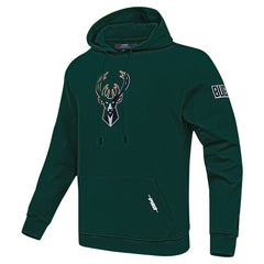 Milwaukee Bucks Pro Standard Split Logo Pullover Hoodie Hunter Green - NBA