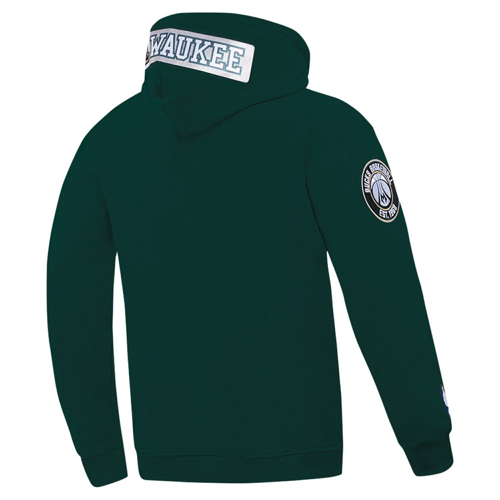 Milwaukee Bucks Pro Standard Split Logo Pullover Hoodie Hunter Green - NBA