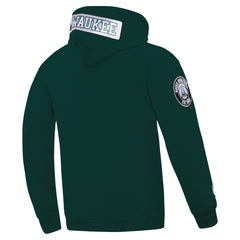 Milwaukee Bucks Pro Standard Split Logo Pullover Hoodie Hunter Green - NBA