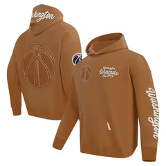 Washington Wizards Pro Standard Paint the City Drop Shoulder Pullover Hoodie Brown - NBA