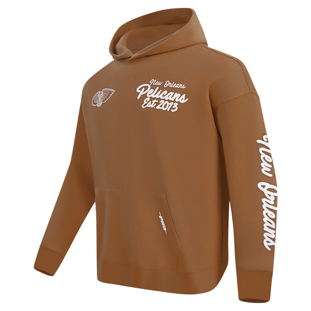 New Orleans Pelicans Pro Standard Paint the City Drop Shoulder Pullover Hoodie Brown - NBA