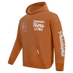 Philadelphia 76ers Pro Standard Paint the City Drop Shoulder Pullover Hoodie Brown - NBA