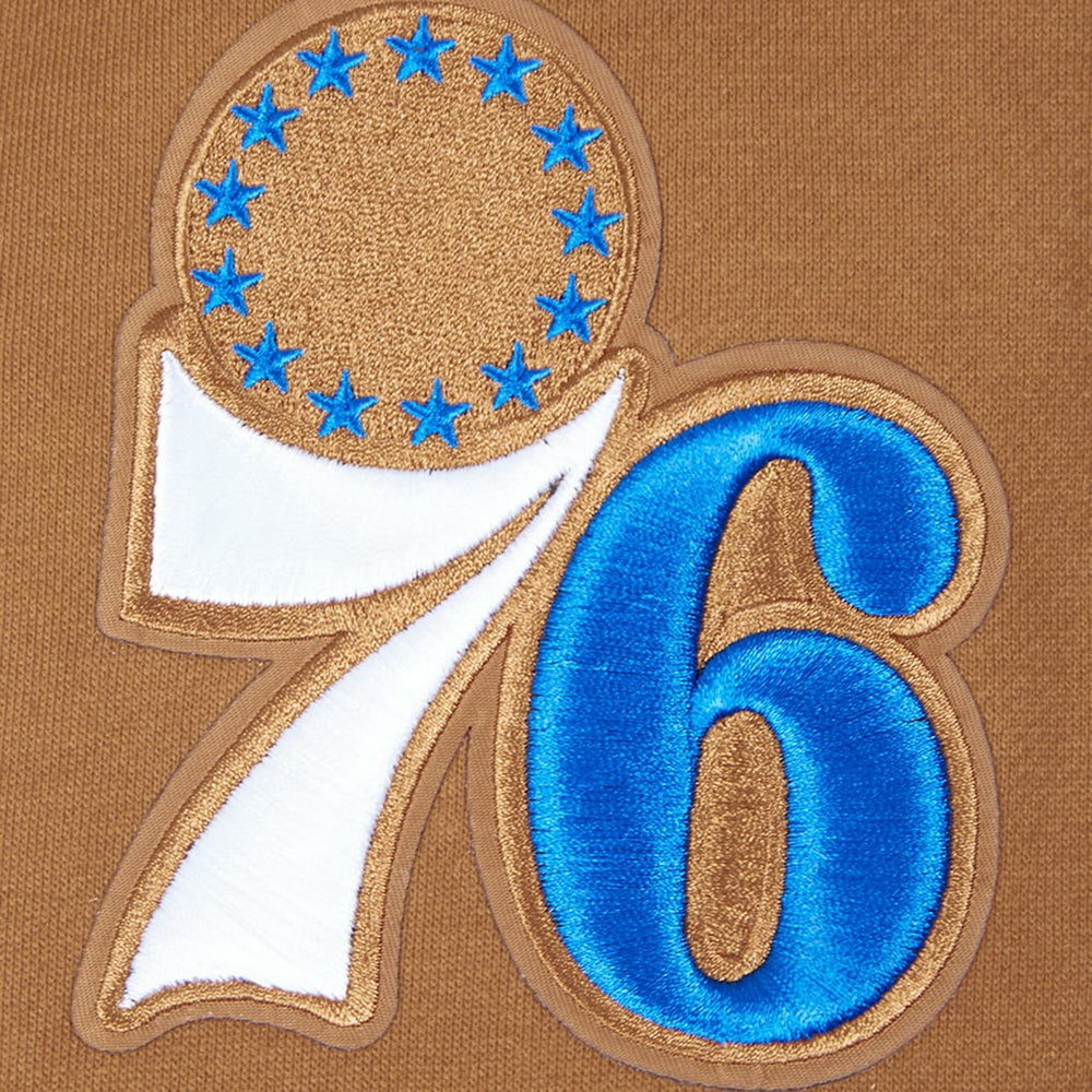 Philadelphia 76ers Pro Standard Paint the City Drop Shoulder Pullover Hoodie Brown - NBA