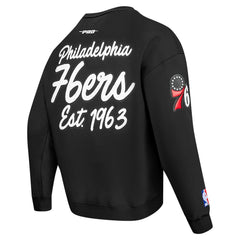 Philadelphia 76ers Pro Standard Paint the City Drop Shoulder Sweatshirt Black - NBA