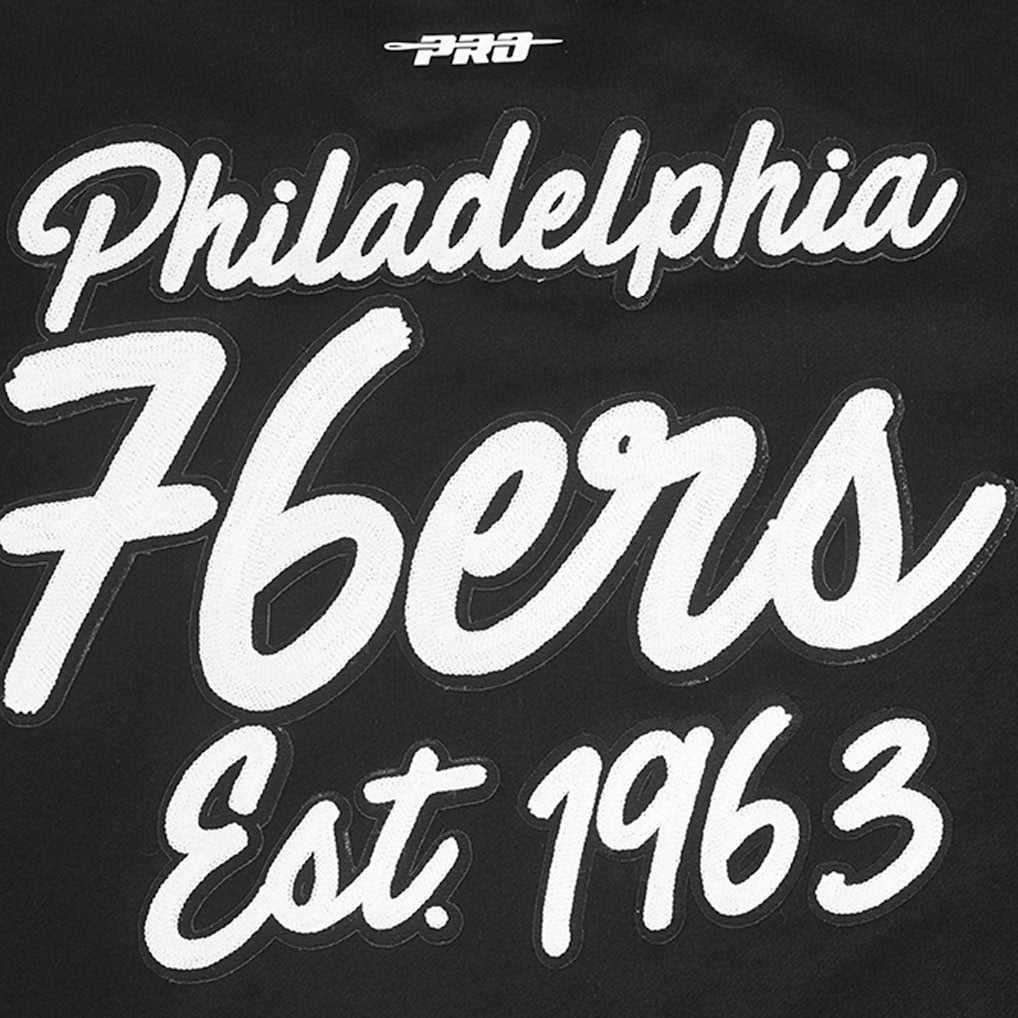 Philadelphia 76ers Pro Standard Paint the City Drop Shoulder Sweatshirt Black - NBA
