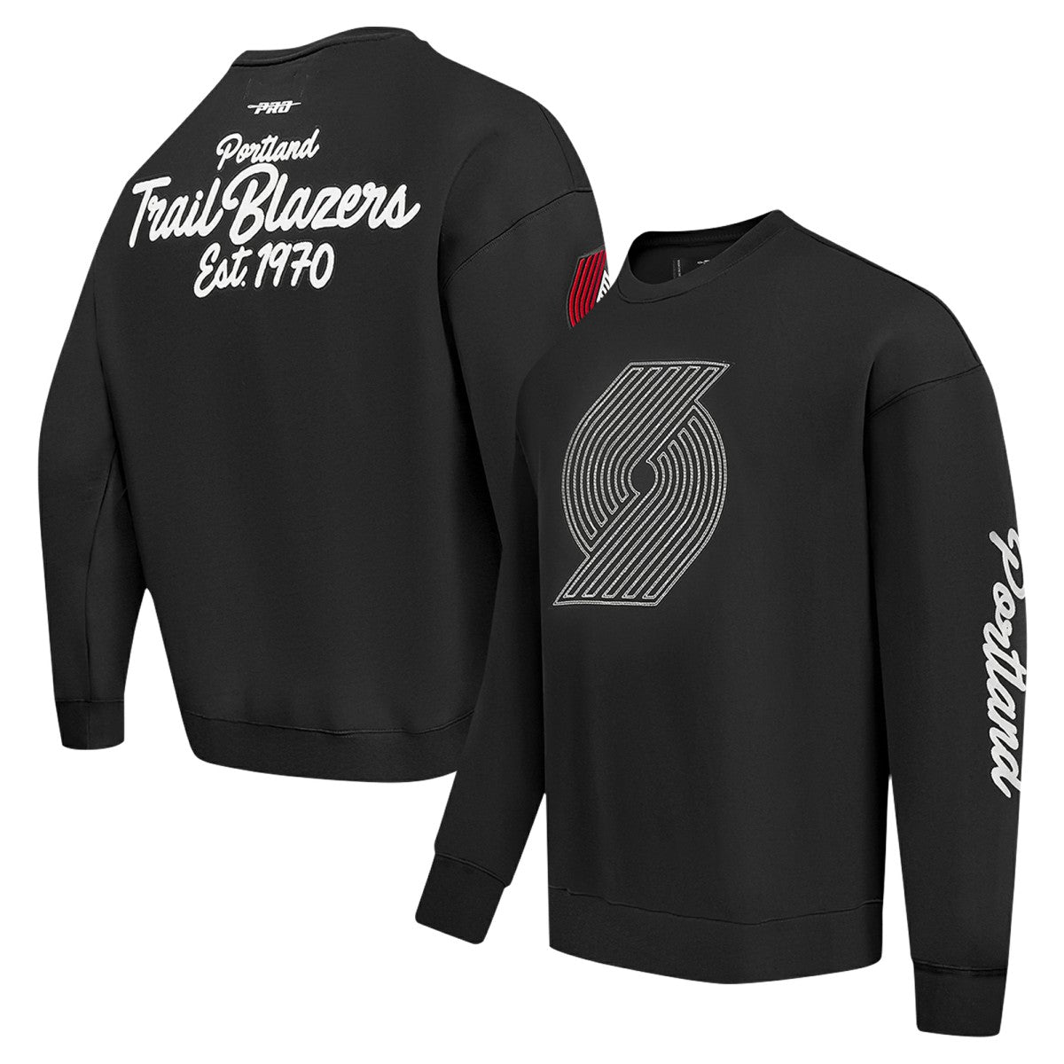 Portland Trail Blazers Pro Standard Paint the City Pullover Sweatshirt Black - NBA