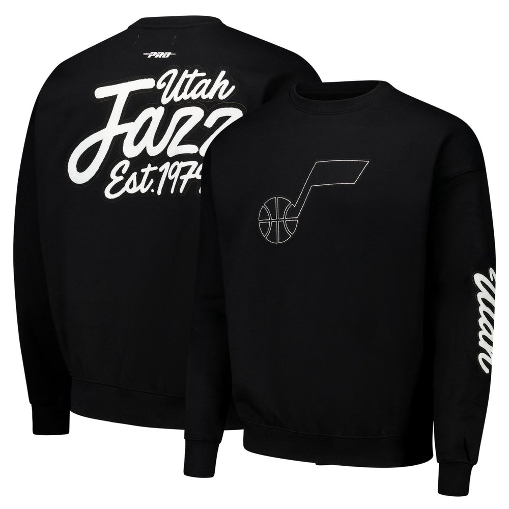 Utah Jazz Pro Standard Paint the City Drop Shoulder Sweatshirt Black - NBA