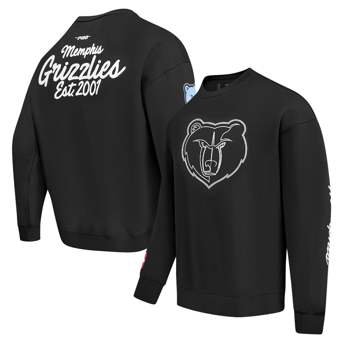 Memphis Grizzlies Pro Standard Paint the City Drop Shoulder Sweatshirt Black - NBA