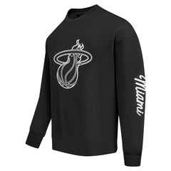 Miami Heat Pro Standard Paint the City Drop Shoulder Sweatshirt Black - NBA