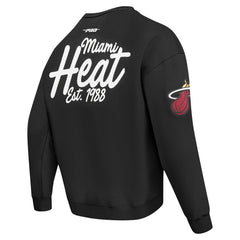 Miami Heat Pro Standard Paint the City Drop Shoulder Sweatshirt Black - NBA