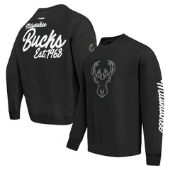 Milwaukee Bucks Pro Standard Paint the City Drop Shoulder Sweatshirt Black - NBA