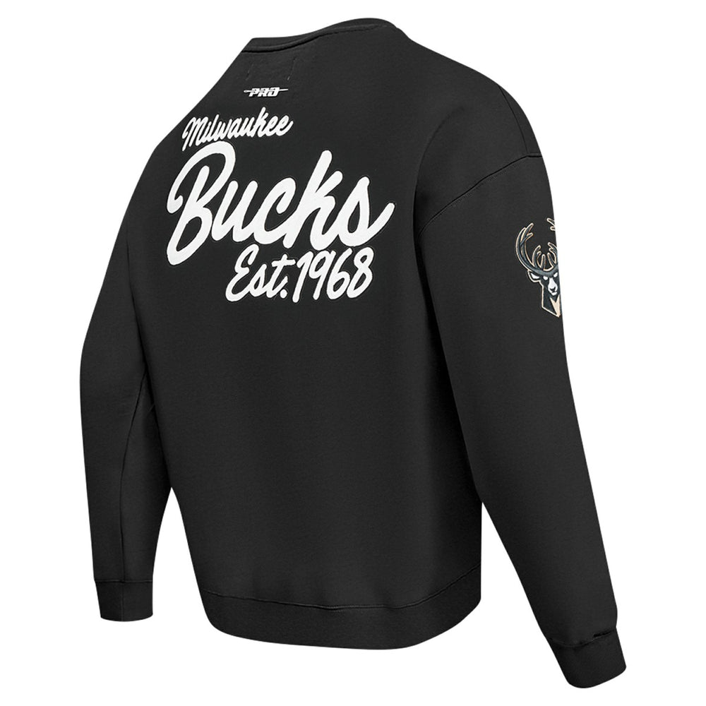 Milwaukee Bucks Pro Standard Paint the City Drop Shoulder Sweatshirt Black - NBA