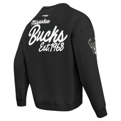 Milwaukee Bucks Pro Standard Paint the City Drop Shoulder Sweatshirt Black - NBA