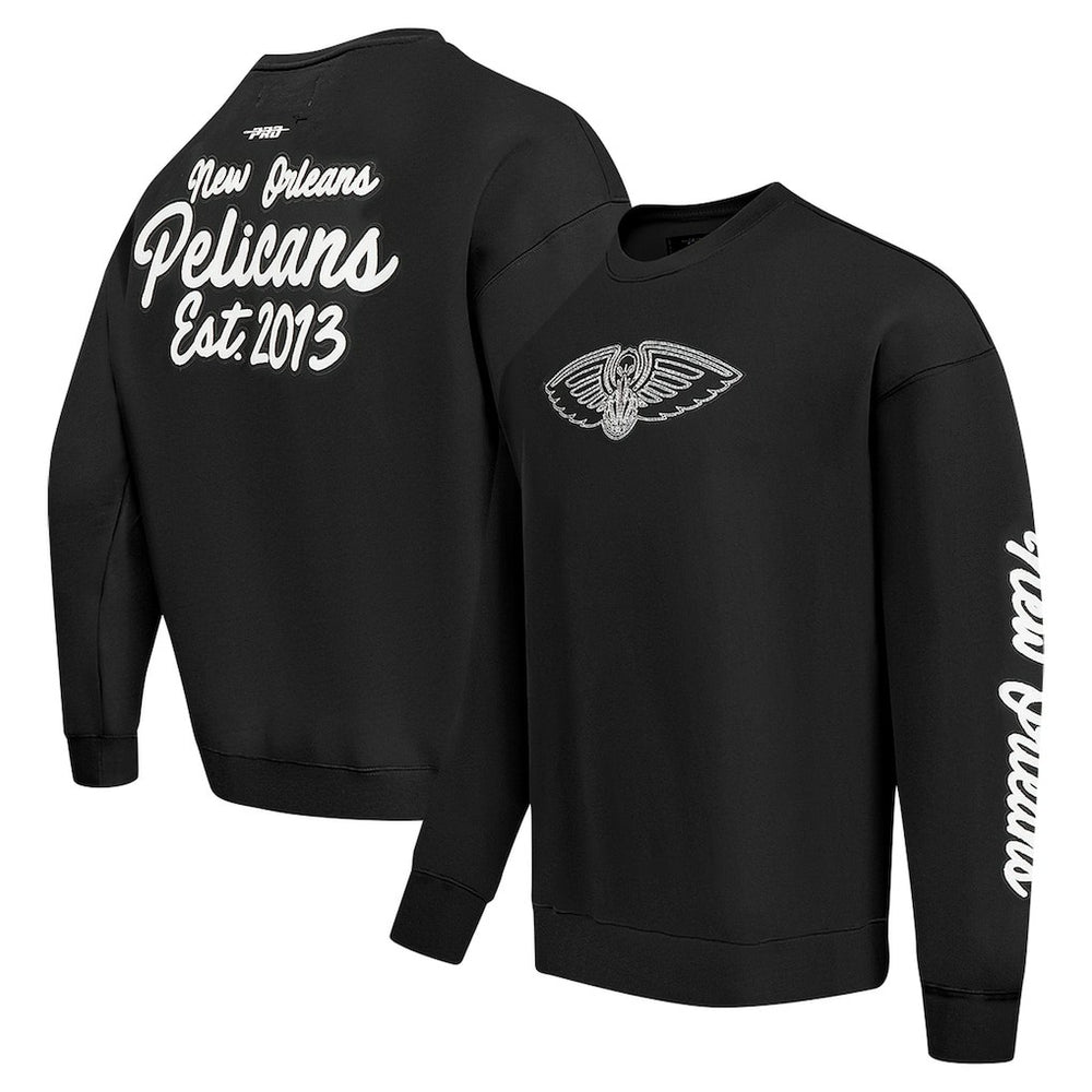New Orleans Pelicans Pro Standard Paint the City Drop Shoulder Sweatshirt Black - NBA