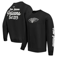 New Orleans Pelicans Pro Standard Paint the City Drop Shoulder Sweatshirt Black - NBA