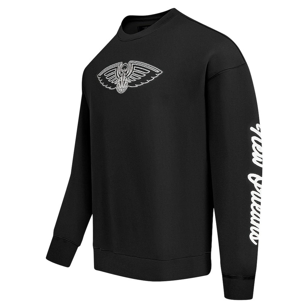 New Orleans Pelicans Pro Standard Paint the City Drop Shoulder Sweatshirt Black - NBA