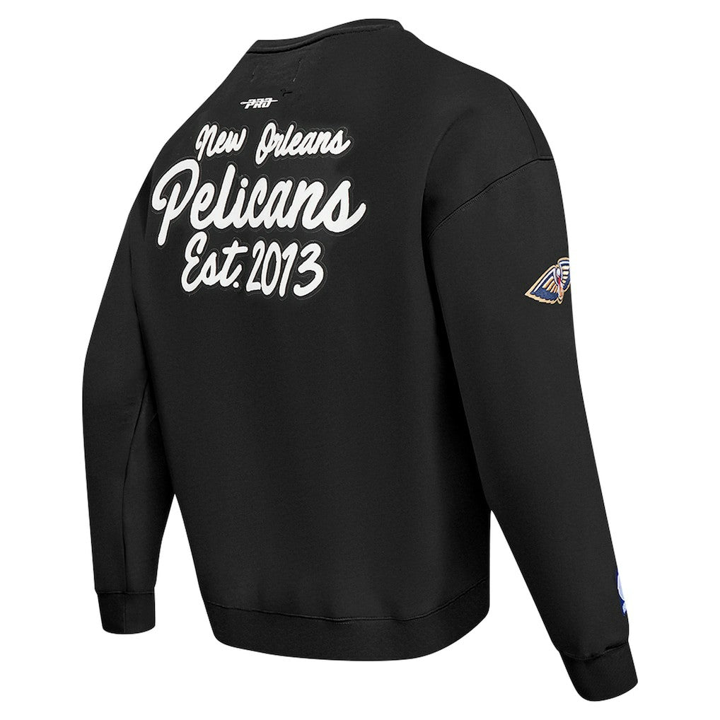 New Orleans Pelicans Pro Standard Paint the City Drop Shoulder Sweatshirt Black - NBA