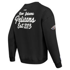 New Orleans Pelicans Pro Standard Paint the City Drop Shoulder Sweatshirt Black - NBA