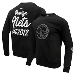 Brooklyn Nets Pro Standard Paint the City Drop Shoulder Sweatshirt Black - NBA