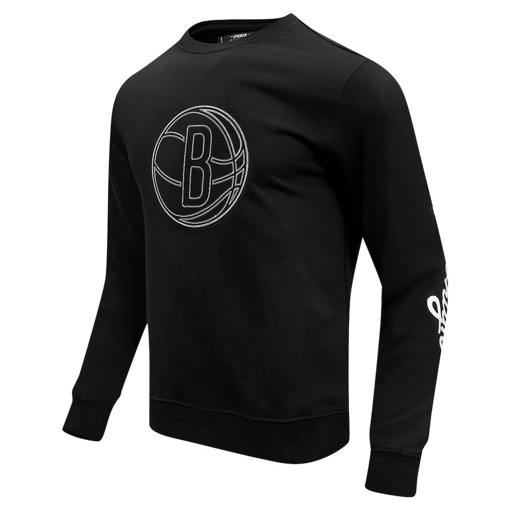 Brooklyn Nets Pro Standard Paint the City Drop Shoulder Sweatshirt Black - NBA