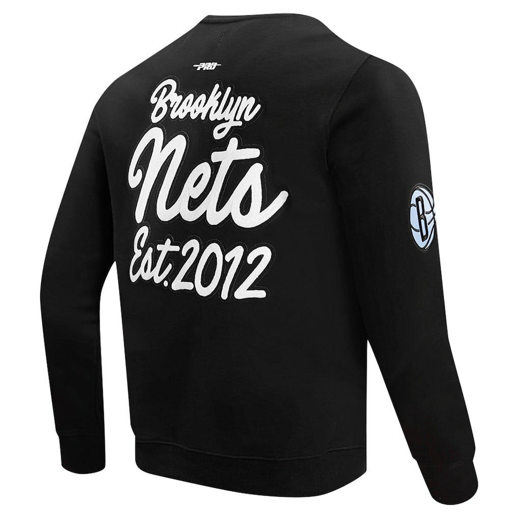 Brooklyn Nets Pro Standard Paint the City Drop Shoulder Sweatshirt Black - NBA
