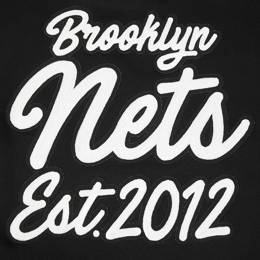 Brooklyn Nets Pro Standard Paint the City Drop Shoulder Sweatshirt Black - NBA