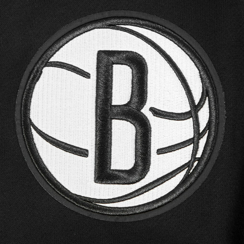 Brooklyn Nets Pro Standard Paint the City Drop Shoulder Sweatshirt Black - NBA