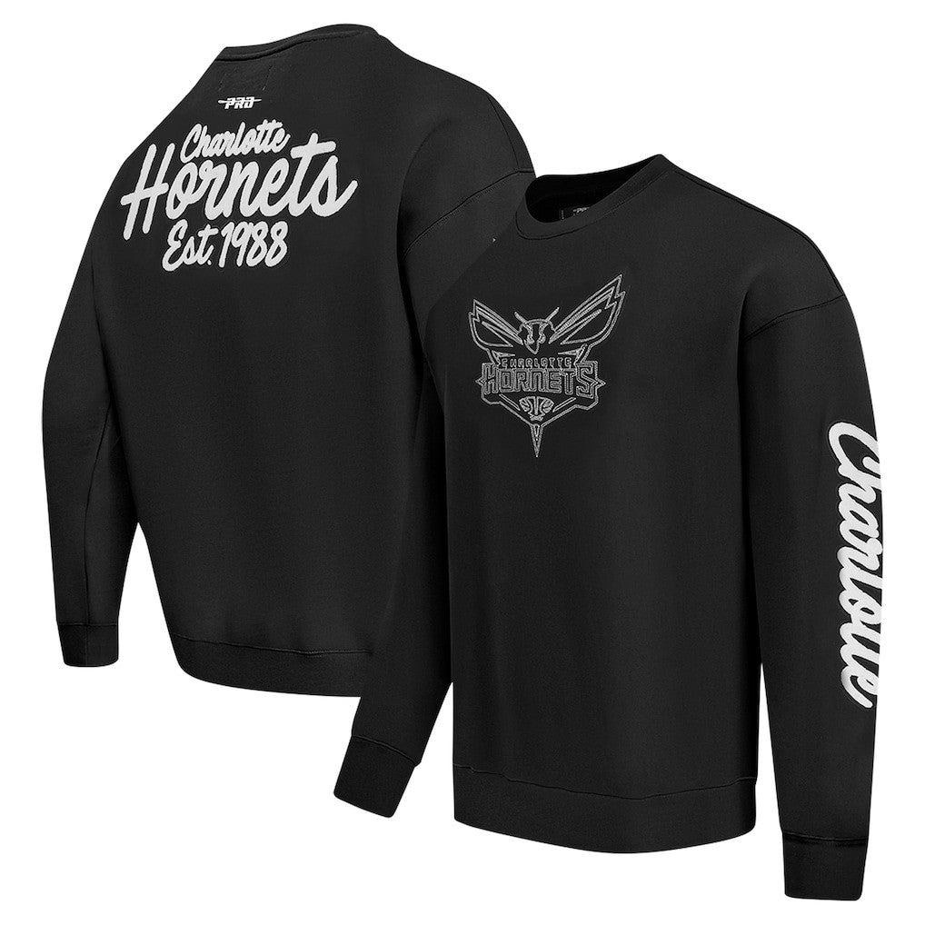 Charlotte Hornets Pro Standard Paint the City Drop Shoulder Sweatshirt Black - NBA