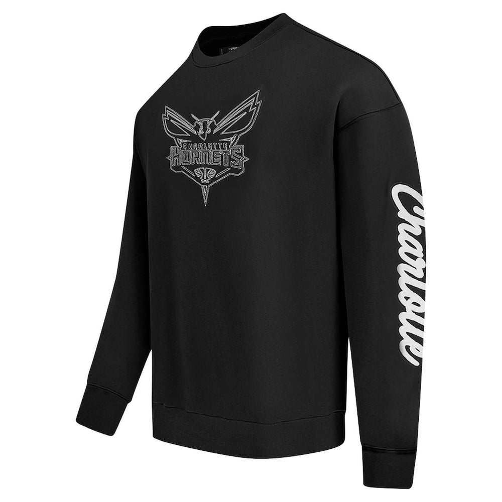 Charlotte Hornets Pro Standard Paint the City Drop Shoulder Sweatshirt Black - NBA