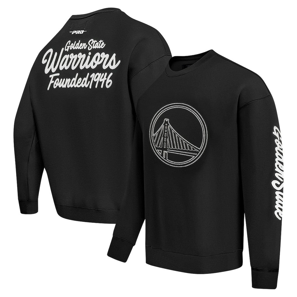 Golden State Warriors Pro Standard Paint the City Drop Shoulder Sweatshirt Black - NBA