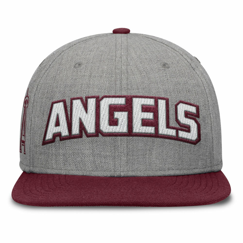 Los Angeles Angels Fanatics Elements Felt Chainstitch Snapback Hat - MLB