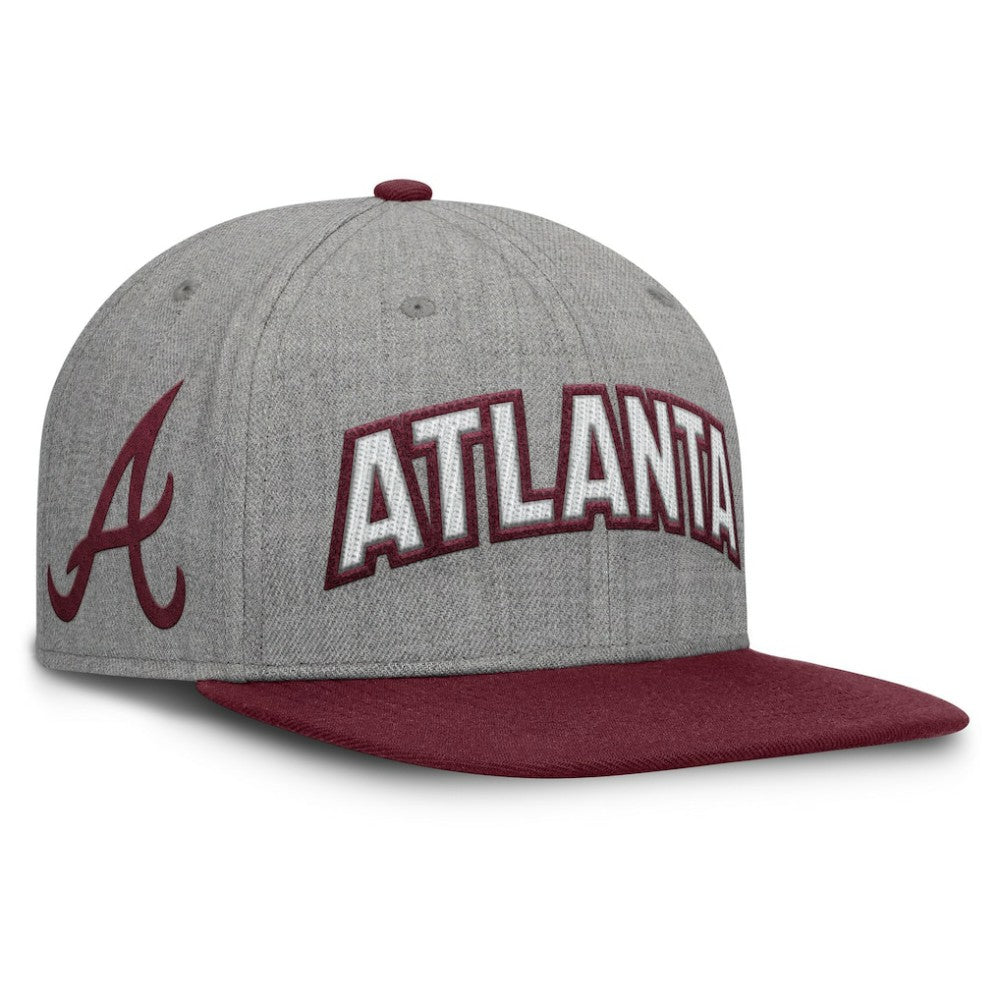 Atlanta Braves Fanatics Elements Felt Chainstitch Snapback Hat - MLB