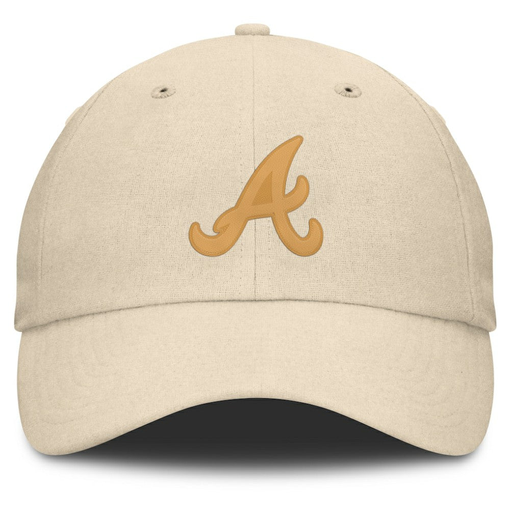 Atlanta Braves Fanatics Front Office Leather Patch Adjustable Hat - MLB