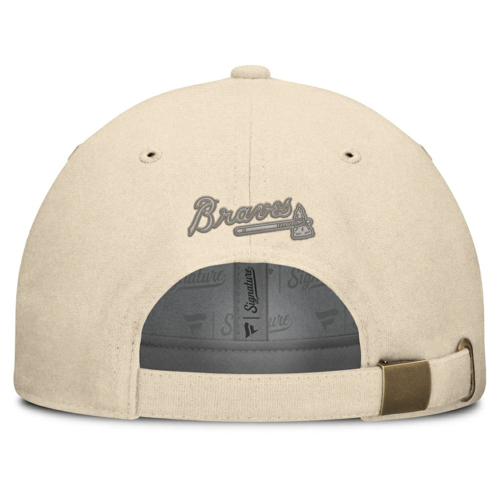 Atlanta Braves Fanatics Front Office Leather Patch Adjustable Hat - MLB