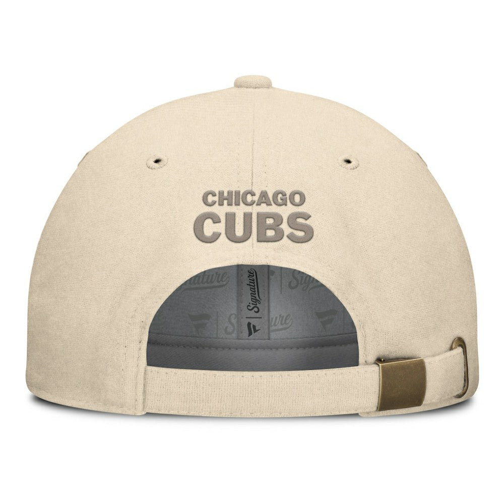 Chicago Cubs Fanatics Front Office Leather Patch Adjustable Hat - MLB
