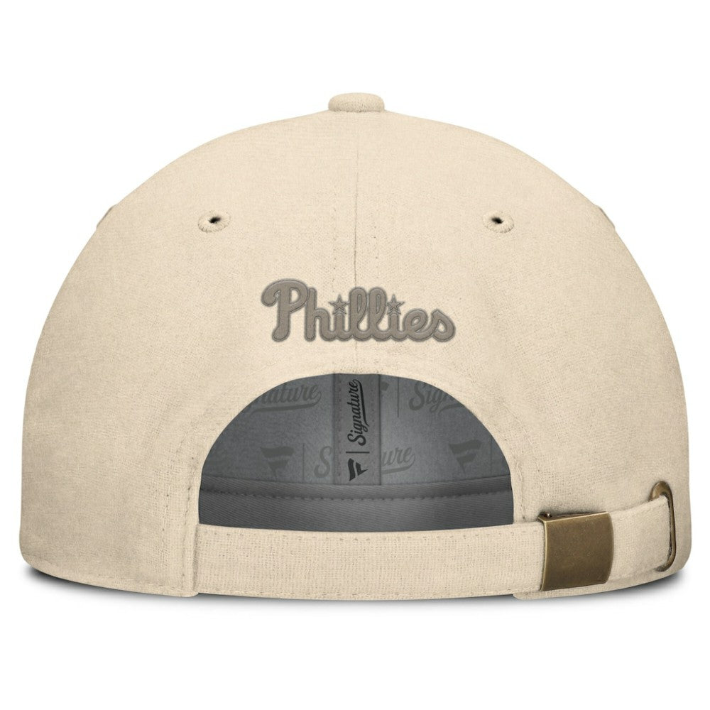 Philadelphia Phillies Fanatics Front Office Leather Patch Adjustable Hat - MLB