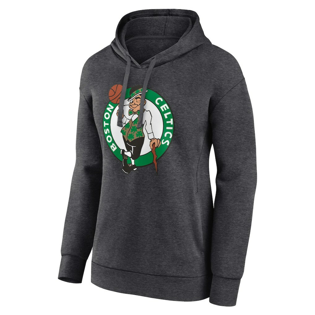 Boston Celtics Women's Primary Logo Pullover Hoodie Charcoal - NBA