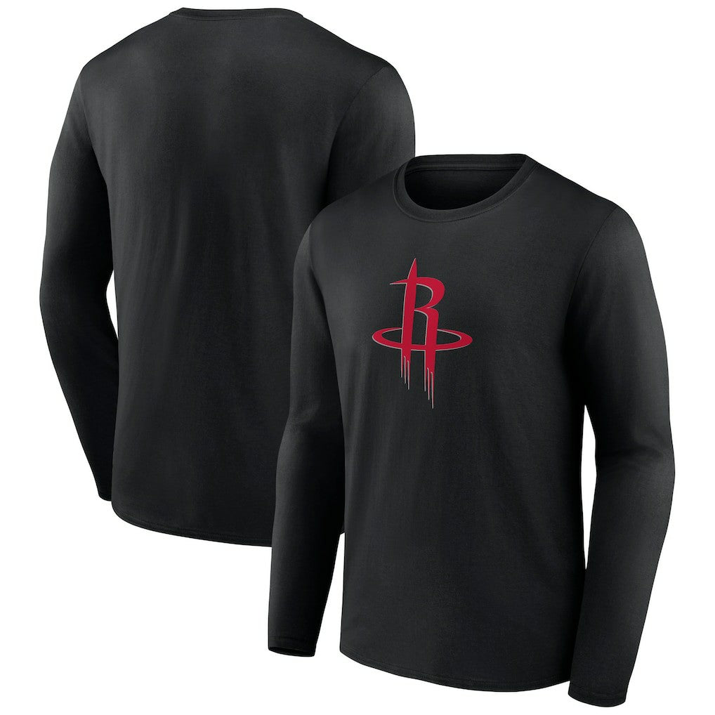 Houston Rockets Primary Logo Long Sleeve T-Shirt Black - NBA