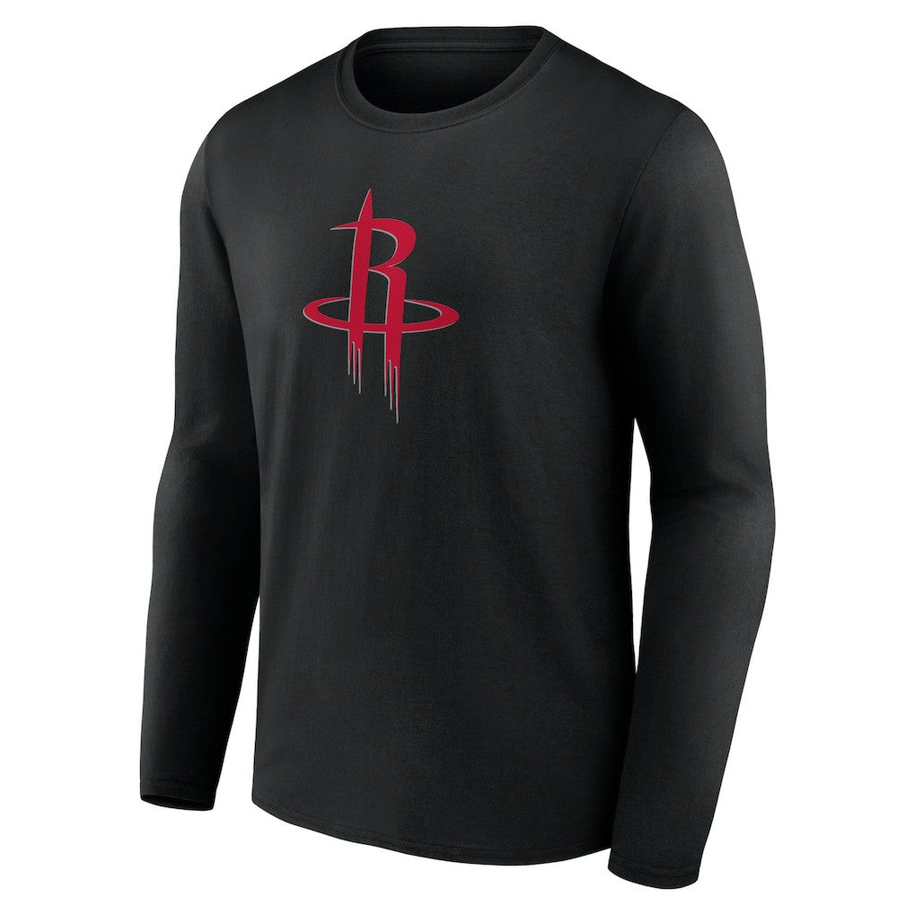 Houston Rockets Primary Logo Long Sleeve T-Shirt Black - NBA