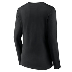 Houston Rockets Women's Primary Logo Long Sleeve V-Neck T-Shirt Black - NBA