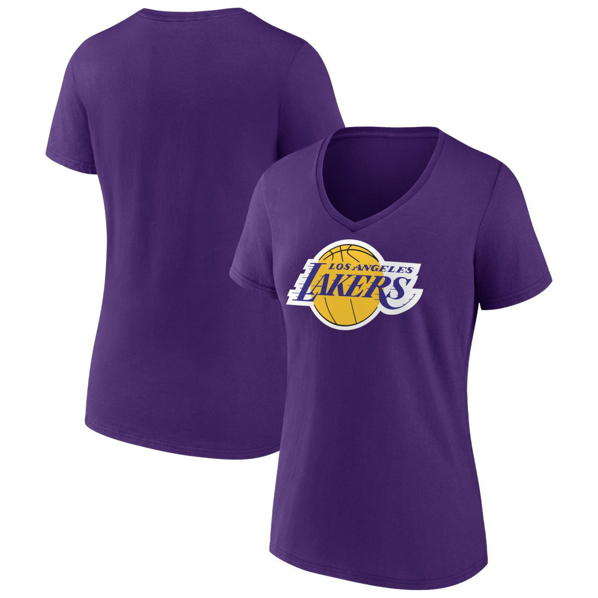 Los Angeles Lakers Women's Primary Logo V-Neck T-Shirt Purple - NBA